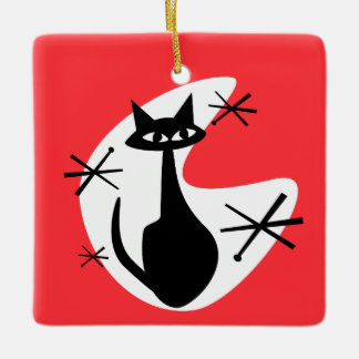 Sternexplosionen Katzenkatze im Atomalter CUSTOM F Keramikornament