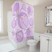 Sternexplosionen-Lavendel des mittleren Jahrhunder Duschvorhang (Beispiel)