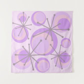 Sternexplosionen-Lavendel des mittleren Jahrhunder Wandteppich (Vorderseite (Horizontal))