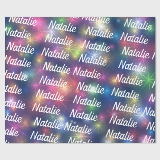 Sternexplosionen Personalisiertes Geschenkpapier (Flach)