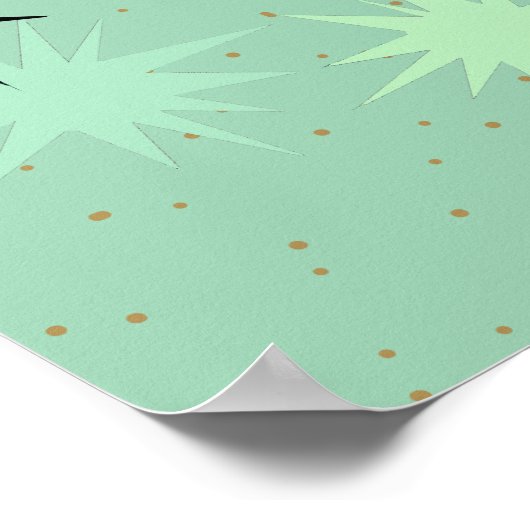 Sternexplosionen-Poster für Atomjade und Minze Poster (Ecke)