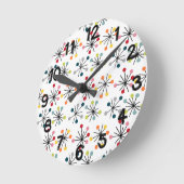 Sternexplosionen Runde Wanduhr (Winkel)