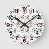 Sternexplosionen Runde Wanduhr (Vorderseite)