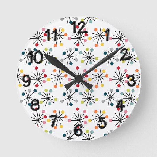 Sternexplosionen Runde Wanduhr (Vorderseite)