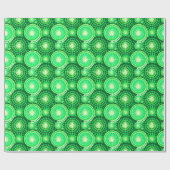 Sternexplosionen und Felgen, dunkelkieferngrün Geschenkpapier (Flach)