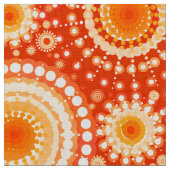 Sternexplosionen und Pinwheels, Mandarine Stoff (Nahaufnahme)