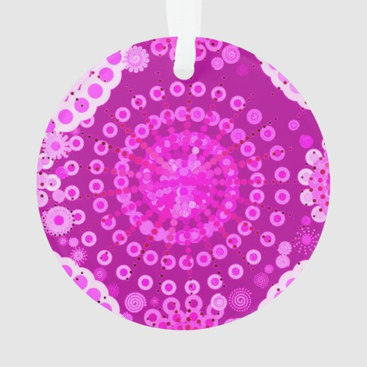 Sternexplosionen und Zahnräder, Amethyst lila Ornament (Rückseite)