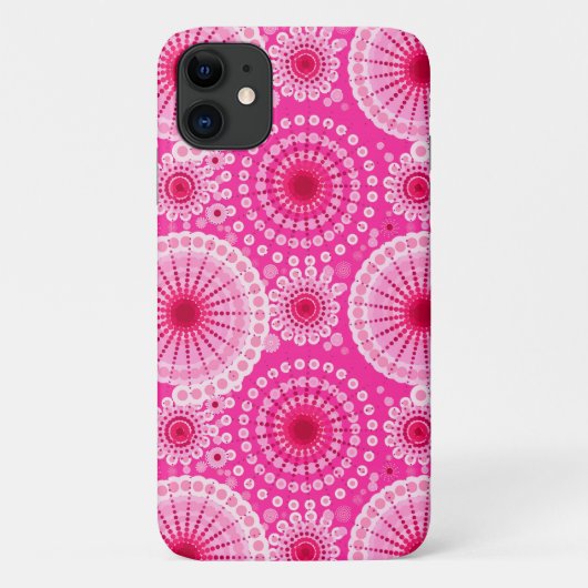Sternexplosionen und Zahnräder, Fuchsienrosa und M Case-Mate iPhone Hülle (Rückseite)