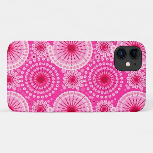 Sternexplosionen und Zahnräder, Fuchsienrosa und M Case-Mate iPhone Hülle (Rückseite (Horizontal))