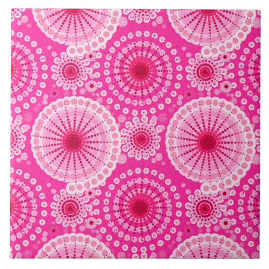 Sternexplosionen und Zahnräder, Fuchsienrosa und M Fliese (Vorderseite)