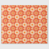 Sternexplosionen und Zahnräder, Mandarinen Geschenkpapier (Flach)