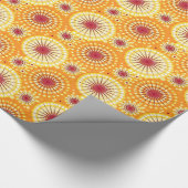 Sternexplosionen und Zahnräder, Safran und Rosine Geschenkpapier (Ecke)