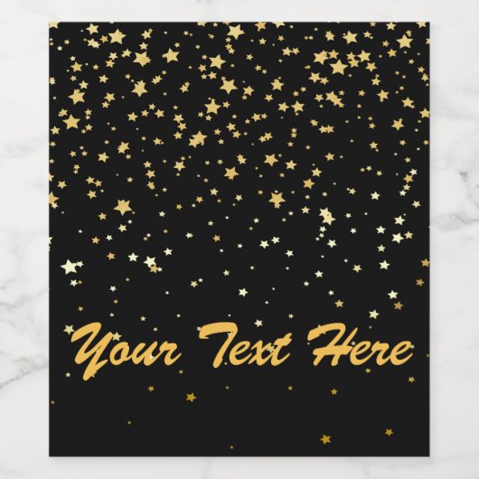 Sternfall-Weinetikett Weinetikett (Einzelnes Label)