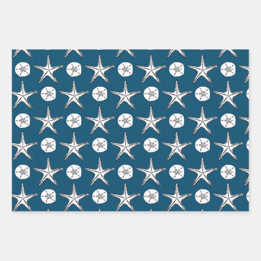 Sternfisch-Dollar-Sketch-Muster Geschenkpapier Set (Vorderseite 3)
