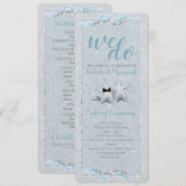 Sternfisch-Hochzeitsprogramm Einladung (Vorne/Hinten)