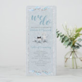 Sternfisch-Hochzeitsprogramm Einladung (Stehend Vorderseite)