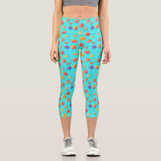Sternfisch-Muster-High-Waisted-Yoga-Capris Capri Leggings