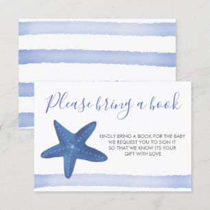 Sternfisch Ocean Baby Dusche bringen ein Buch Einladung