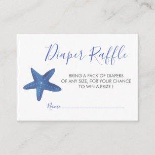 Sternfisch   Ocean Baby Shower Diaper Raffle Begleitkarte