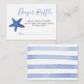 Sternfisch | Ocean Baby Shower Diaper Raffle Begleitkarte (Vorne/Hinten)