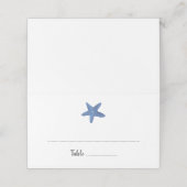 Sternfisch | Ocean Wedding Escort Card Platzkarte (Außenseite Aufgefaltet)