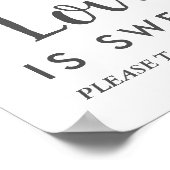 Sternfisch | Ocean Wedding Liebe ist süßes Zeichen Poster (Ecke)