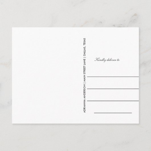 Sternfisch | Ozeanhochzeit Datum speichern Ankündigungspostkarte (Rückseite)