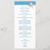 Sternfisch-Ozeanwelle-Rustikales Hochzeitsprogramm Programm (Rückseite)