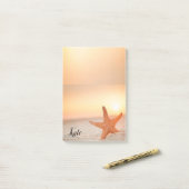 Sternfisch-Strand nach der Notiz (Auf Schreibtisch)