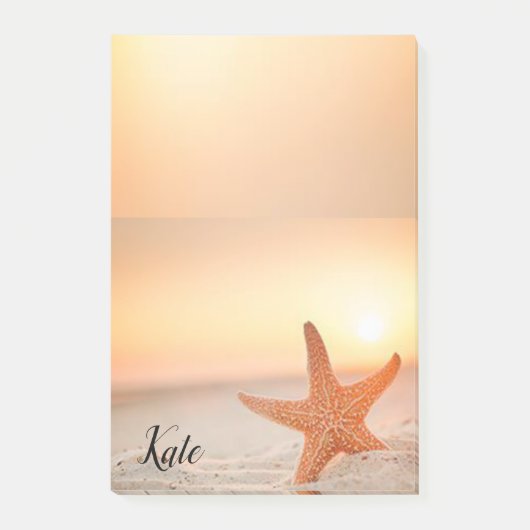 Sternfisch-Strand nach der Notiz (Vorderseite)