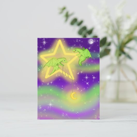 Sternfliegen Postkarte (Stehend Vorderseite)