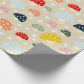 Sternförmige Pilze Geschenkpapier (Ecke)