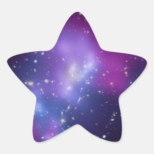 Sternförmiger Aufkleber für Galaxienhaufen (Vorderseite)