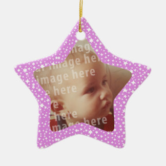 Sternförmiger Foto-Rahmen Keramik Ornament