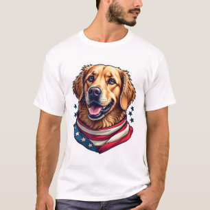 Sternförmiger Golden Retriever Vintage T-Shirt