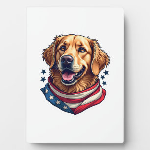 Sternförmiger Golden Retriever Vintage T-Shirt Fotoplatte