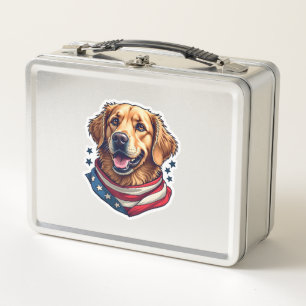 Sternförmiger Golden Retriever Vintage T-Shirt Metall Brotdose