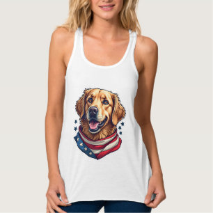 Sternförmiger Golden Retriever Vintage T-Shirt Tank Top