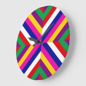 Sternförmiger Querschnitt - Blau/Magenta - Dynamis Große Wanduhr (Winkel)