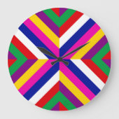Sternförmiger Querschnitt - Blau/Magenta - Dynamis Große Wanduhr (Vorderseite)