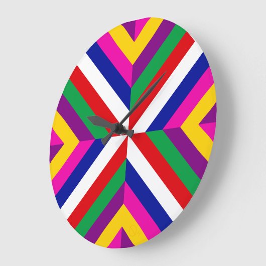 Sternförmiger Querschnitt – Rot/Weiß – Dynamisch Große Wanduhr (Winkel)