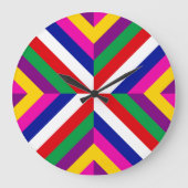 Sternförmiger Querschnitt – Rot/Weiß – Dynamisch Große Wanduhr (Vorderseite)