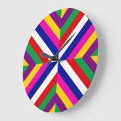 Sternförmiger Querschnitt - Weiß/Blau - Dynamisch Große Wanduhr (Winkel)
