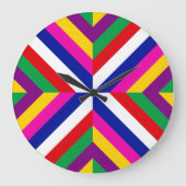 Sternförmiger Querschnitt - Weiß/Blau - Dynamisch Große Wanduhr (Vorderseite)