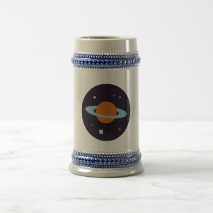Sterngalaxie des Planeten-Orbit-Universums Bierglas