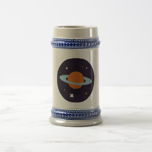 Sterngalaxie des Planeten-Orbit-Universums Bierglas