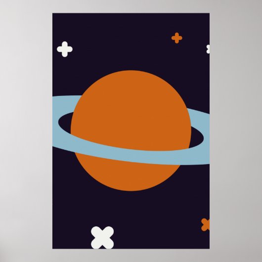 Sterngalaxie des Planeten-Orbit-Universums Poster (Vorne)