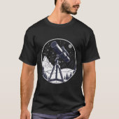 Sterngazing Teleskop Astronomie Hobby T-Shirt (Vorderseite)