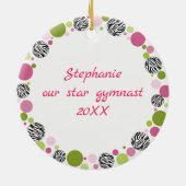 Sterngymnast-schwarzes Haar in den Rosa Keramikornament (Hinten)