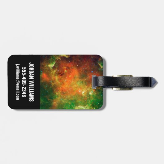 Sternhaufen im nordamerikanischen Nebel. Gepäckanhänger (Rückseite horizontal)